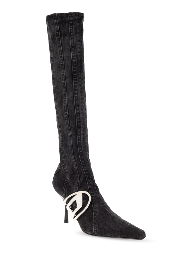 【国内発送★DIESEL】D-Eclipse Kbt デニムロングブーツ Women's D-Eclipse KBT - Knee-high boots in stretch denim